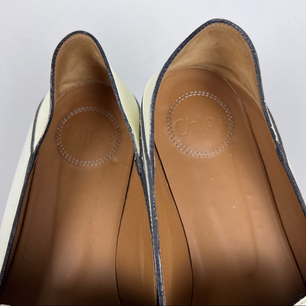 Chloe C Metal Logo Convertible Leather Loafers - Picture 8 of 10